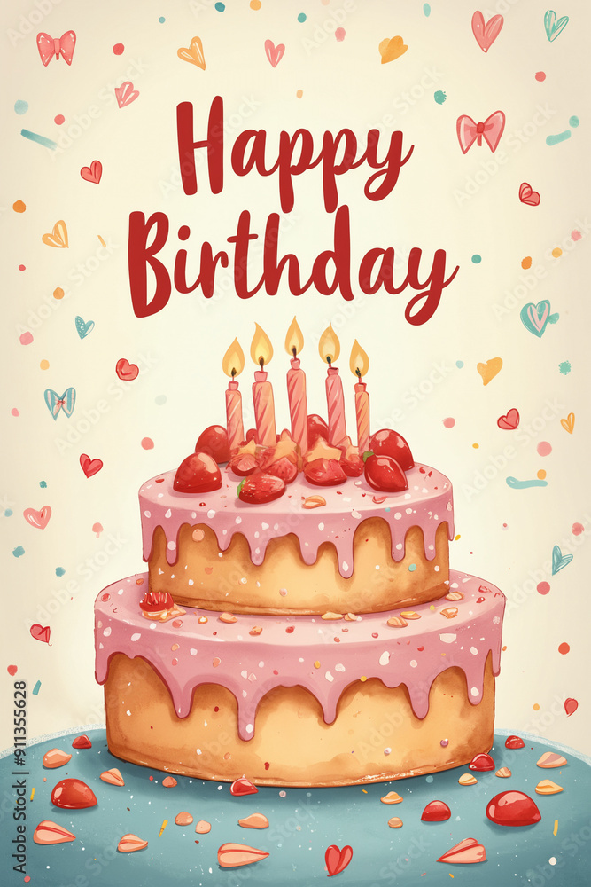 birthday card, cute and creative with the text birthday card, cute and creative with the text