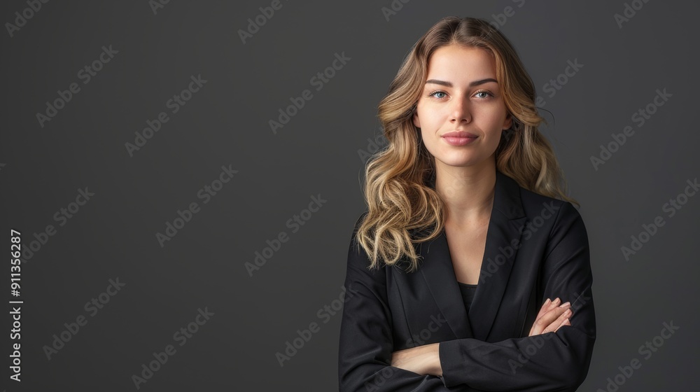 Professional woman with clear space for text. Professional woman with clear space for text.