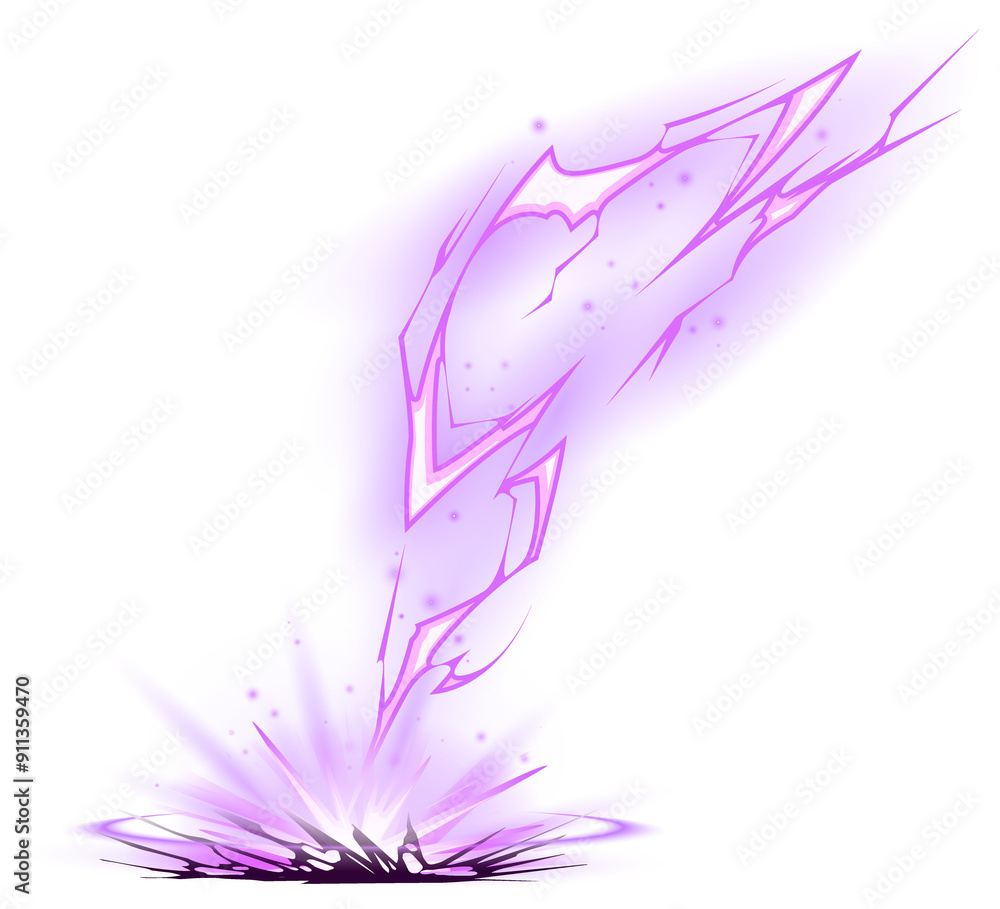 Obraz premium Purple Thunderbolt Charge