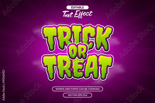 Trick or treat editable text effect