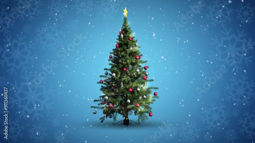 christmas tree with snowflakes