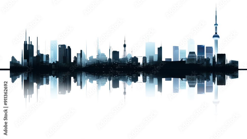 Fototapeta premium PNG Urban skyscraper tower architecture.