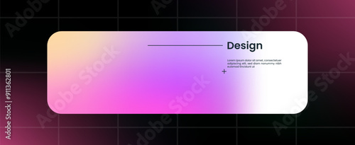Modern design element in gradient color. Futuristic pop up interface.