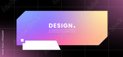 Futuristic element vector illustration. Colorful lower third video overlay.