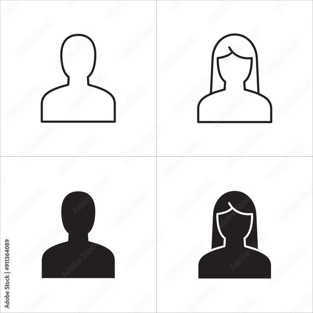Businessman icon. Professional company person or worker symbol. Anonymous profile, people and user account symbol. Business woman icons. Vector stock icons illustration. Businessman icon. Professional company person or worker symbol. Anonymous profile, people and user account symbol. Business woman icons. Vector stock icons illustration.