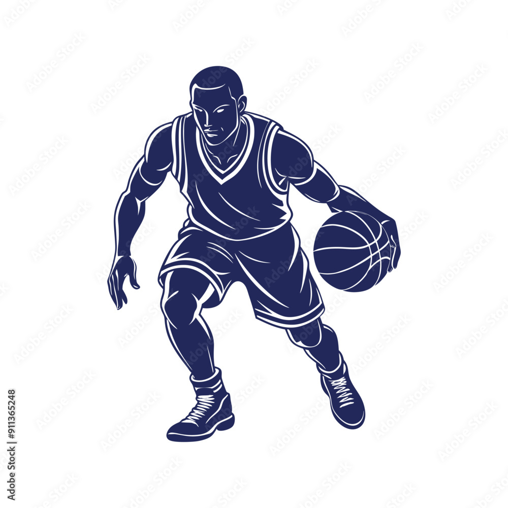 Basketball player silhouettes Clip art isolated vector illustration Basketball player silhouettes Clip art isolated vector illustration