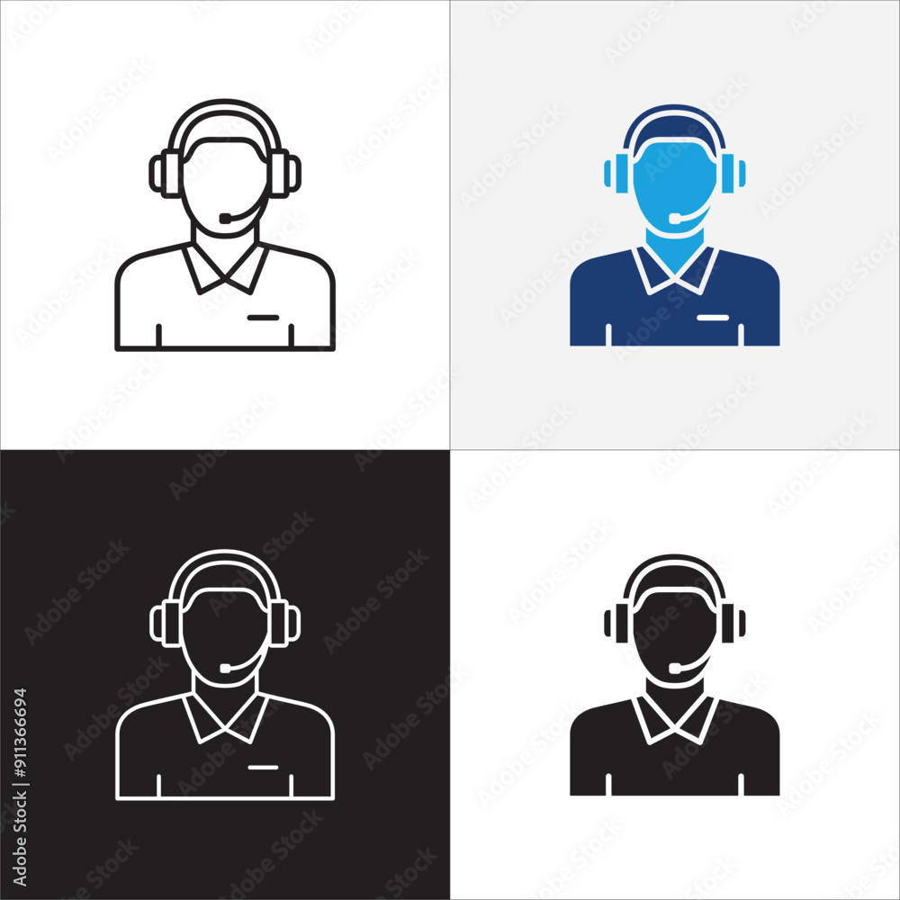 Customer service and support icon set. Help and support call icons. Entrepreneur symbol. Vector icon illustration. Contain symbol of Live chat, female or male receptionist and operator. Customer service and support icon set. Help and support call icons. Entrepreneur symbol. Vector icon illustration. Contain symbol of Live chat, female or male receptionist and operator.