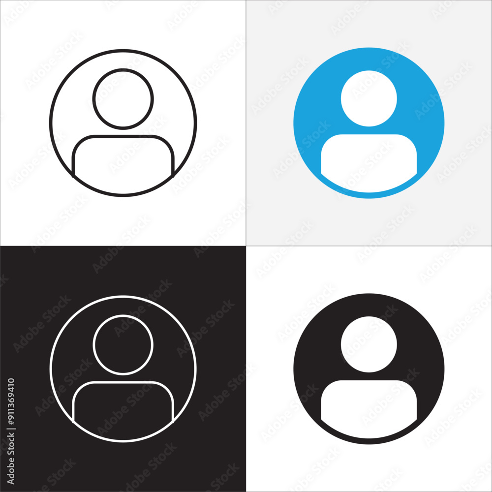 Businessman icon. Business woman icons. Professional company person or worker symbol. Anonymous profile, people and user account symbol. Vector stock icons illustration.