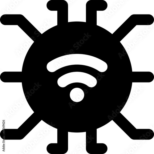 UI digitalisation Vector Icon Illustration. Glyph Style