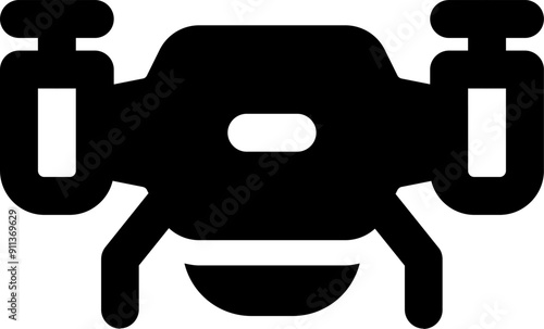 UI drone Vector Icon Illustration. Glyph Style