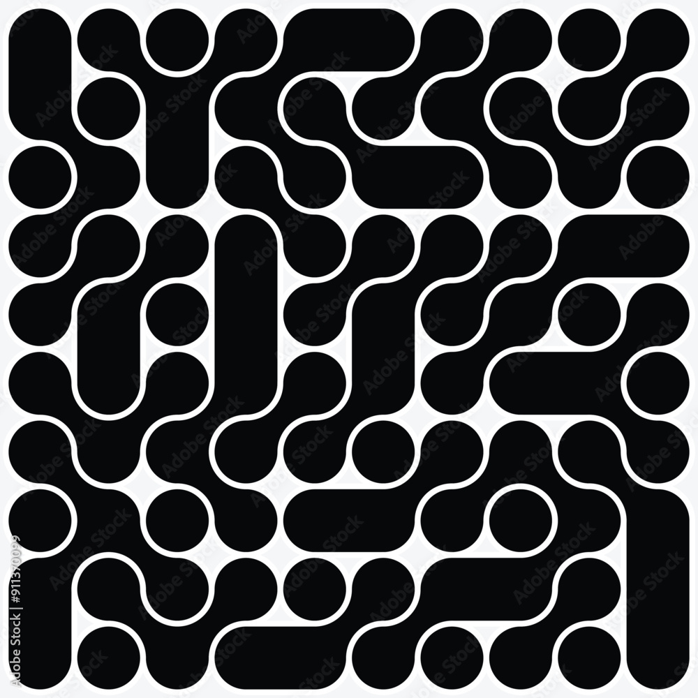 Blob monochrome pattern. Vector Illustration Blob monochrome pattern. Vector Illustration