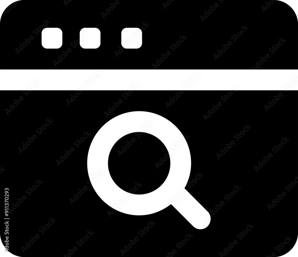 UI searcher Vector Icon Illustration. Glyph Style UI searcher Vector Icon Illustration. Glyph Style