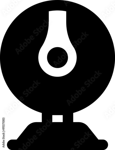 UI web cam Vector Icon Illustration. Glyph Style