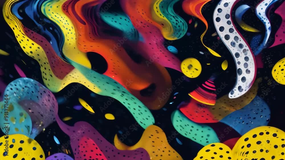 Vibrant abstract art displaying colorful swirls and patterns in modern design Vibrant abstract art displaying colorful swirls and patterns in modern design