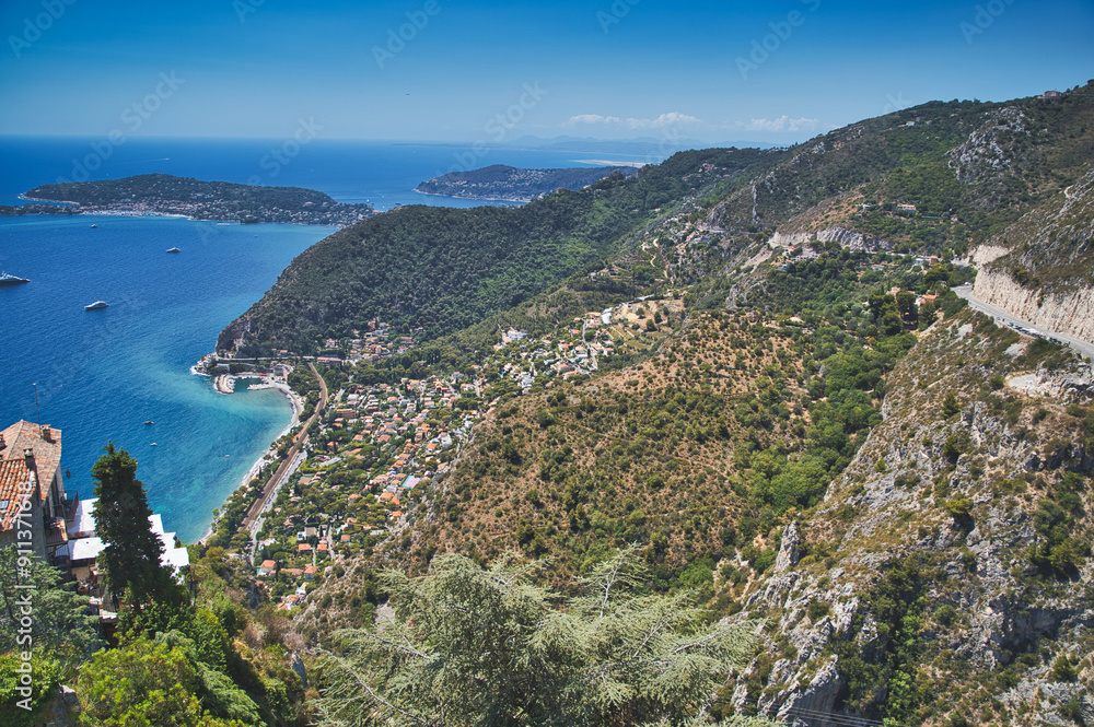 amazing view of eze village, france amazing view of eze village, france