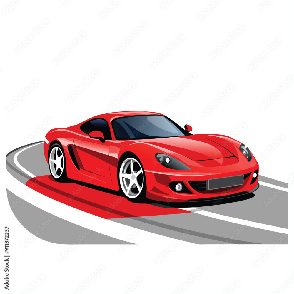 Naklejka premium Sport and speedy car vector