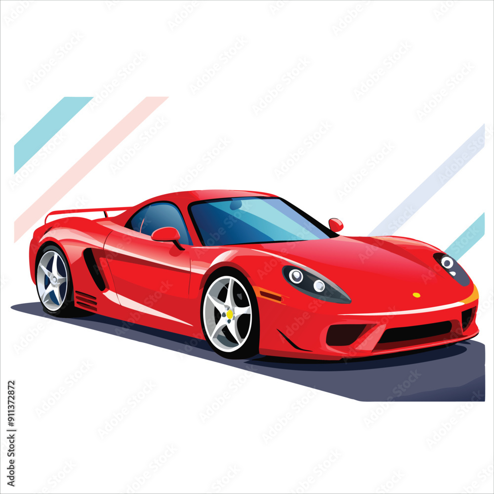 Naklejka premium Sport and speedy car vector