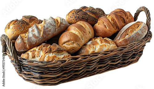 Bread, cut out background, transparent background