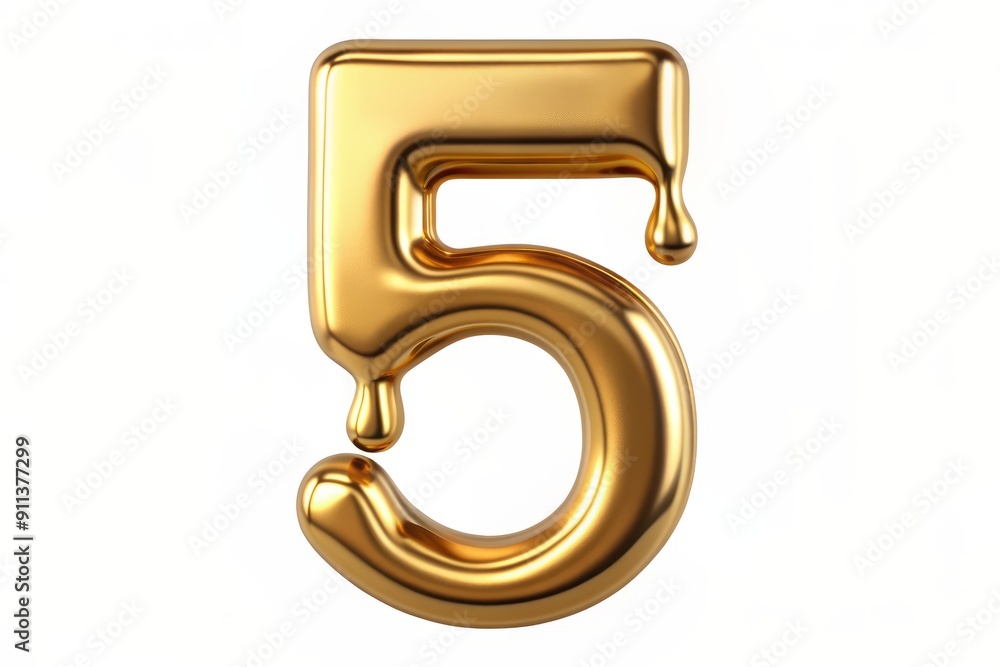 Luxurious golden numeral 5 dazzles in a mesmerizing drip effect,rendered in hyper-realistic 3D with ultra-detailed, high-resolution shine,perfect for logos and metallic designs. Luxurious golden numeral 5 dazzles in a mesmerizing drip effect,rendered in hyper-realistic 3D with ultra-detailed, high-resolution shine,perfect for logos and metallic designs.