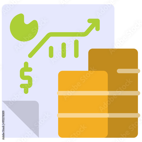 financial statements flat icon