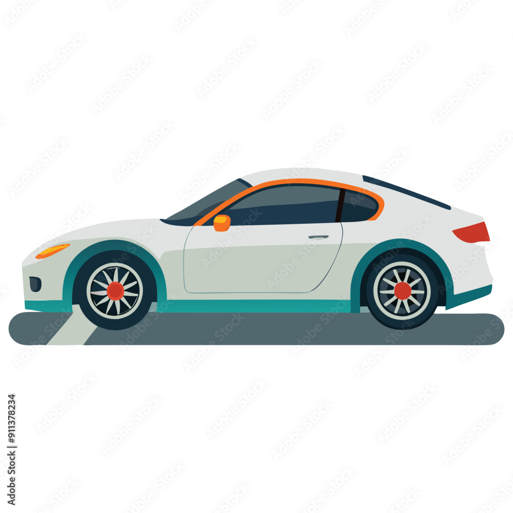 Naklejka premium Sport and speedy car vector
