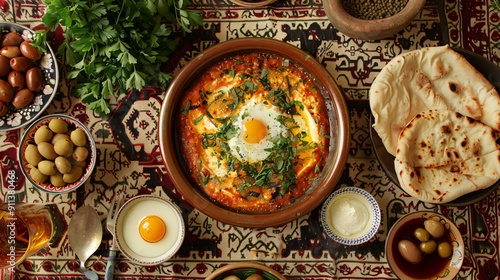 Traditional Middle Eastern Dish with Fried Egg