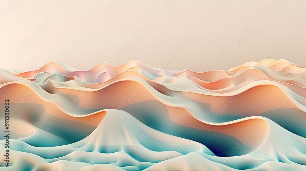 custom made wallpaper toronto digitalSmooth gradient waves forming a modern abstract background