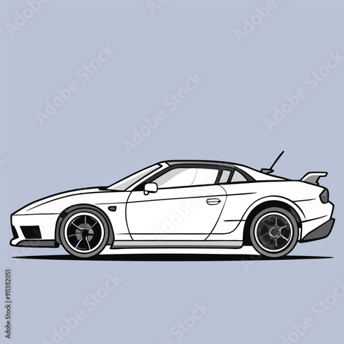 Sport and speedy car vector