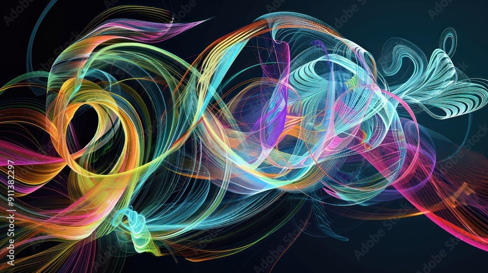 Abstract Swirling Lines of Color Abstract Swirling Lines of Color