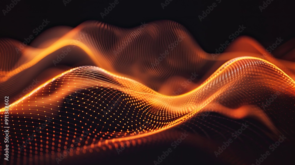 Fototapeta premium Smooth light waves forming an abstract pattern
