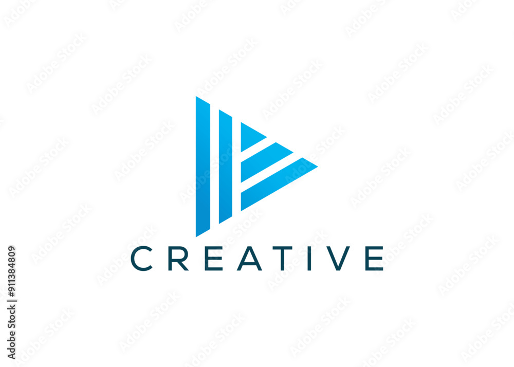 Minimal and professional abstract play logo design template Minimal and professional abstract play logo design template