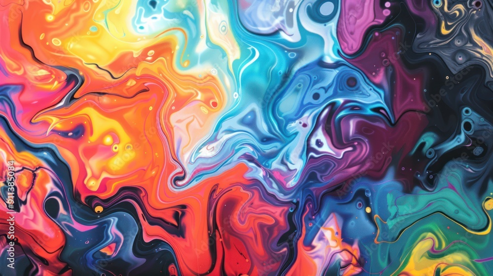 Abstract Swirling Liquid Artwork Abstract Swirling Liquid Artwork
