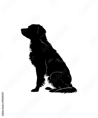 Man and Dog Tshirt Design Silhouette PNG File Printing for White Background