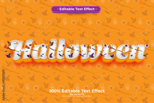 Halloween New editable text effect in modern trend style