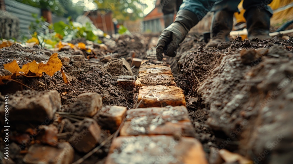 Obraz premium Laying Bricks