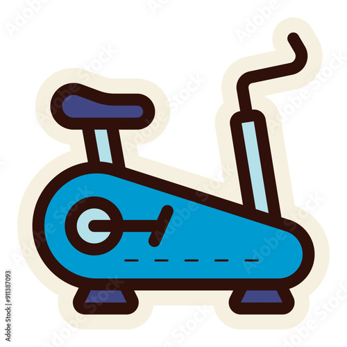 exercise bike gym equipment sticker