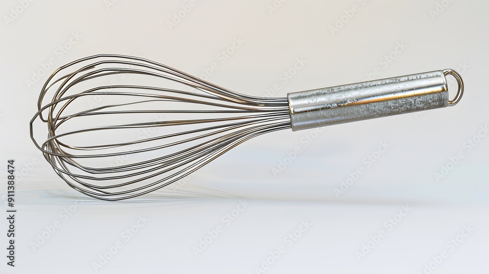 Metal Whisk on White Background Metal Whisk on White Background
