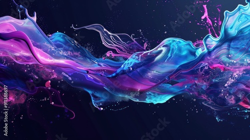 Abstract Swirling Liquid Art