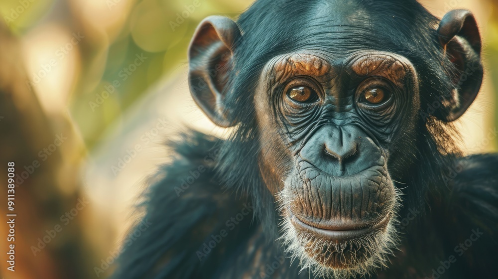 A hybrid between a chimpanzee and a bonobo. A hybrid between a chimpanzee and a bonobo.