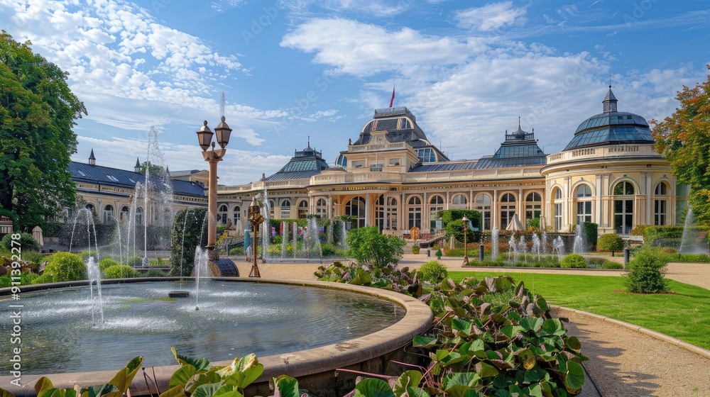 Fototapeta premium Casino concept Wiesbaden and the famous Kurhaus