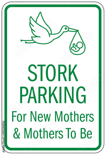 Expectant mother reserved parking sign