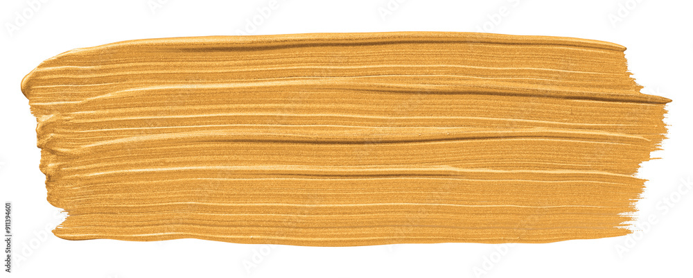 Shiny orange brush stroke isolated on transparent background Shiny orange brush stroke isolated on transparent background