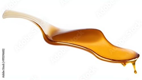 liquid caramel on white background