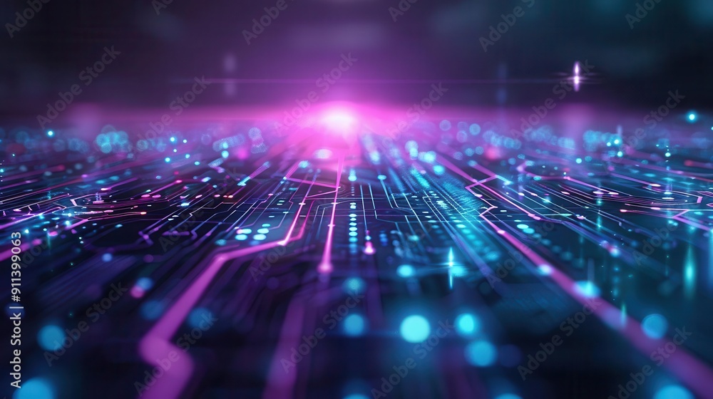 Abstract tech scene, purple and blue laser beams, dark background, futuristic glow Abstract tech scene, purple and blue laser beams, dark background, futuristic glow