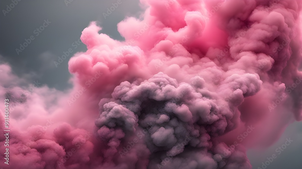 Fototapeta premium pink and gray smoke or cloudy
