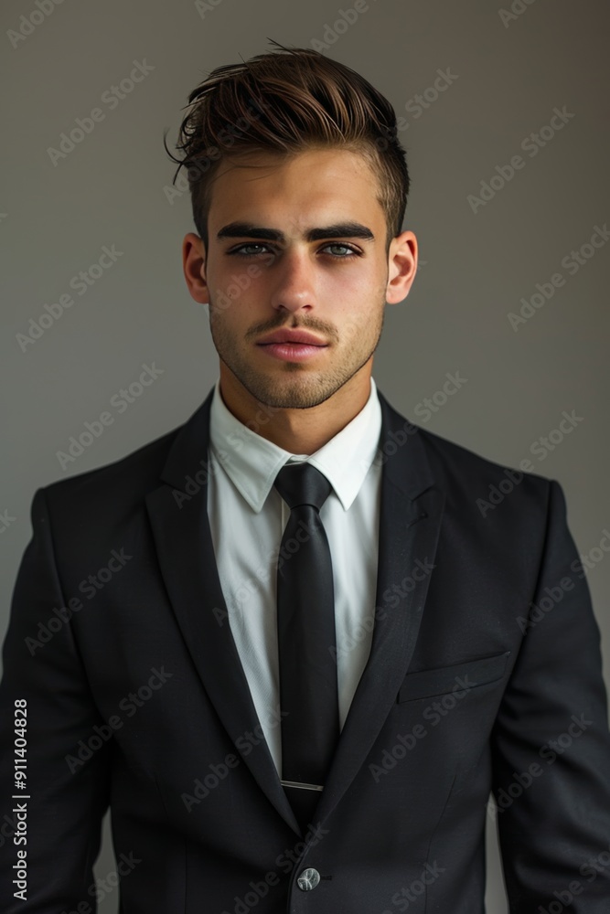 Young professional in a symmetrical layout. Young professional in a symmetrical layout.