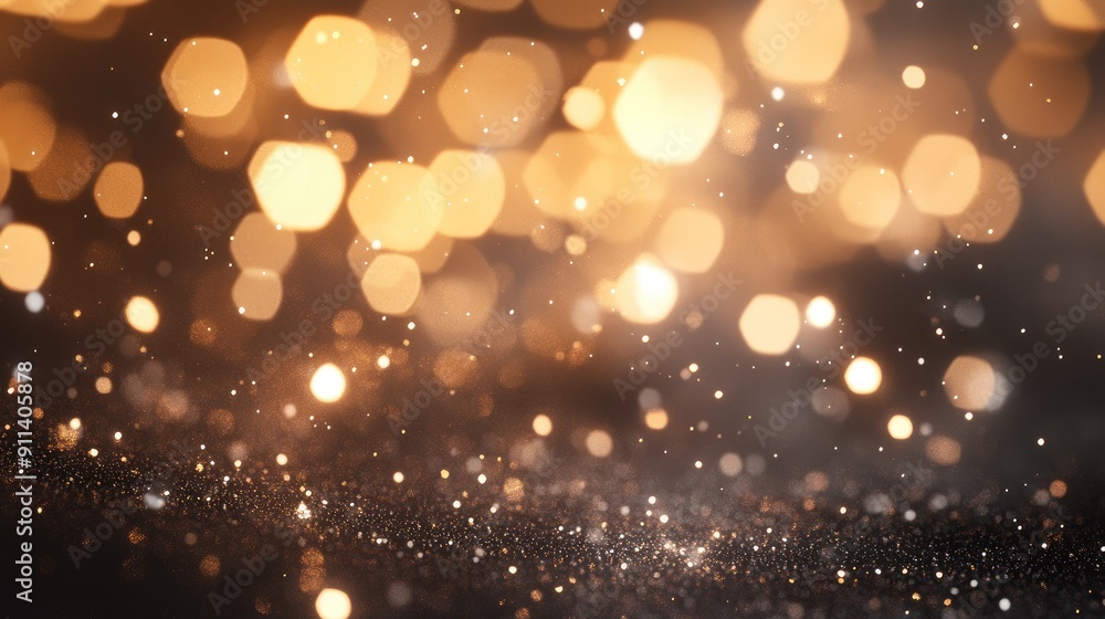 Defocused particles creating a sparkling bokeh effect Defocused particles creating a sparkling bokeh effect