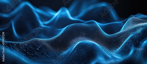 Abstract blue background featuring dynamic lines Technology illustration