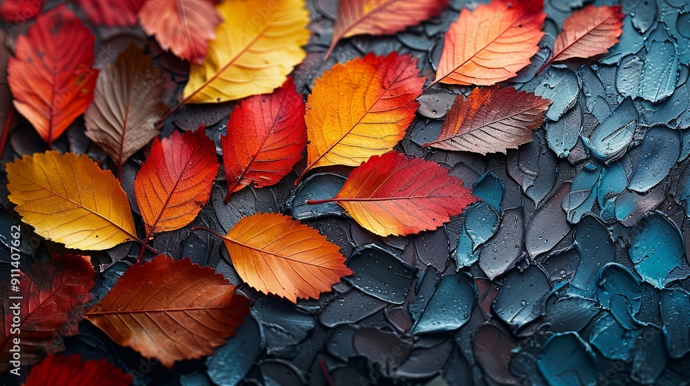 Leaf background illustration used to decorate copy space Leaf background illustration used to decorate copy space