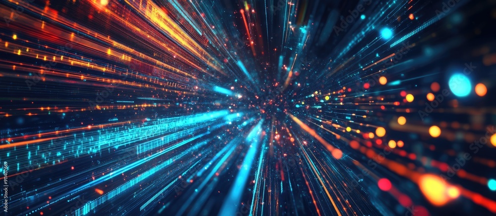 Abstract technology background featuring high speed digital fiber and advanced concepts Abstract technology background featuring high speed digital fiber and advanced concepts